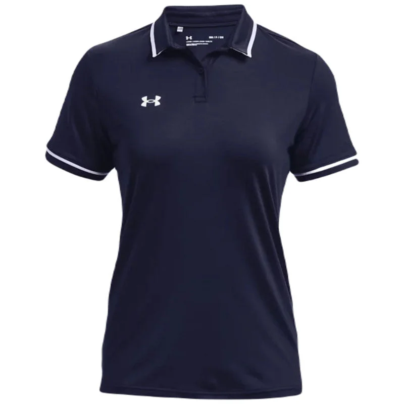 Under Armour Women's Midnight Navy/White Team Tipped Polo