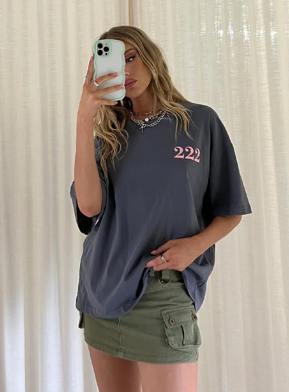 222 Alignment Oversized Tee Slate