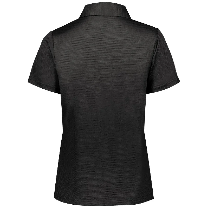 Holloway Women's Black/White Prism Bold Polo