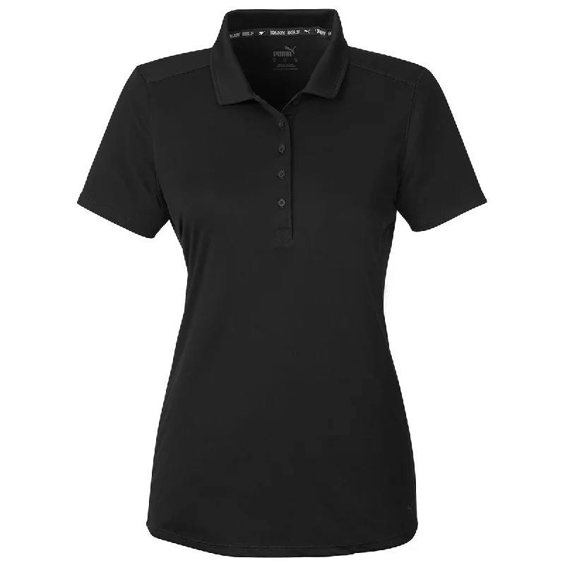 Puma Golf Women's Puma Black Gamer Golf Polo