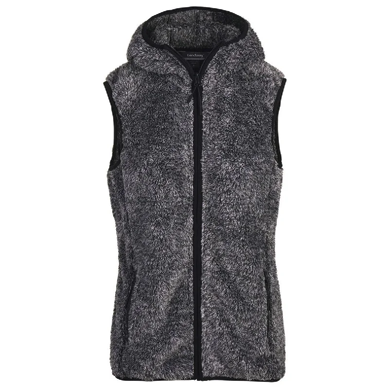 Landway Women's Heather Black Arcadia Sherpa Vest