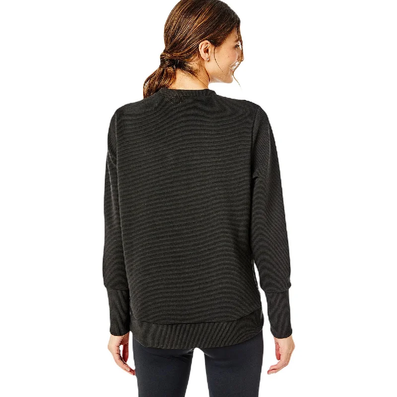 Addison Bay Women's Black Rib The Everyday Crewneck