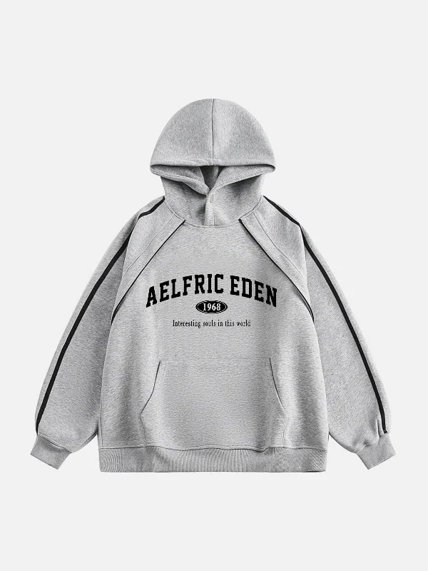 Aelfric Eden Irregular Letter Print Hoodie