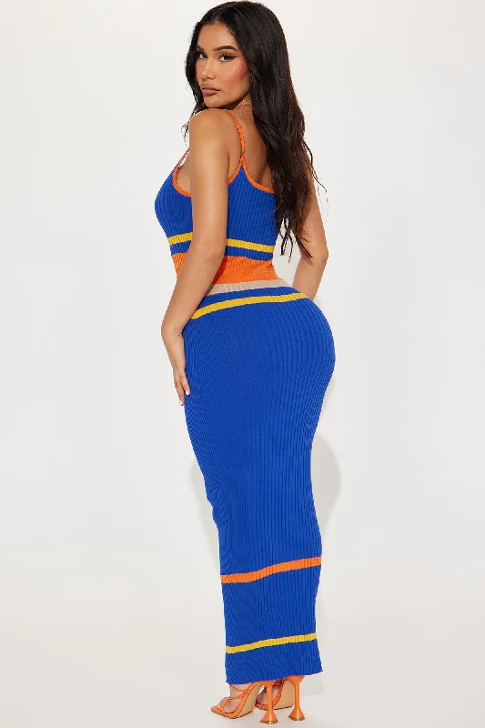 Affectious Rush Maxi Dress - Blue/combo