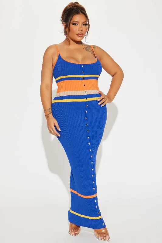 Affectious Rush Maxi Dress - Blue/combo