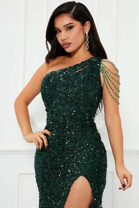 Alice Sequin Gown - Emerald