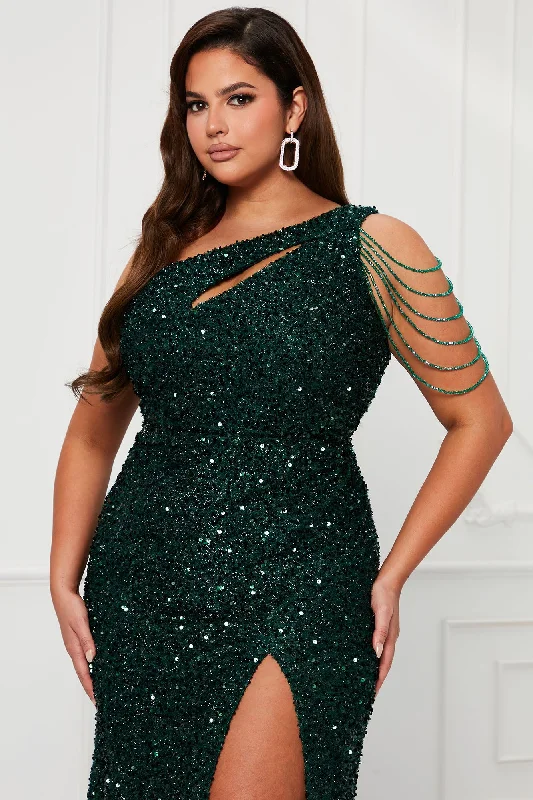 Alice Sequin Gown - Emerald