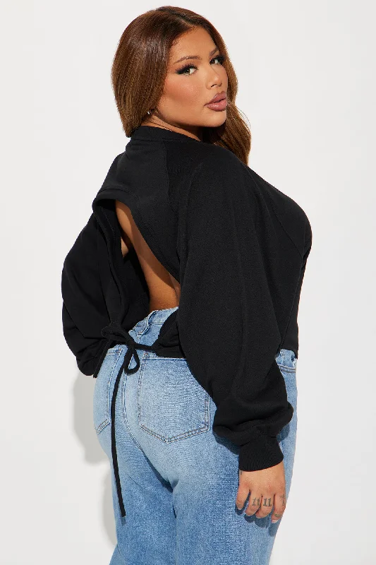 Back Off Lounge Sweatshirt - Black