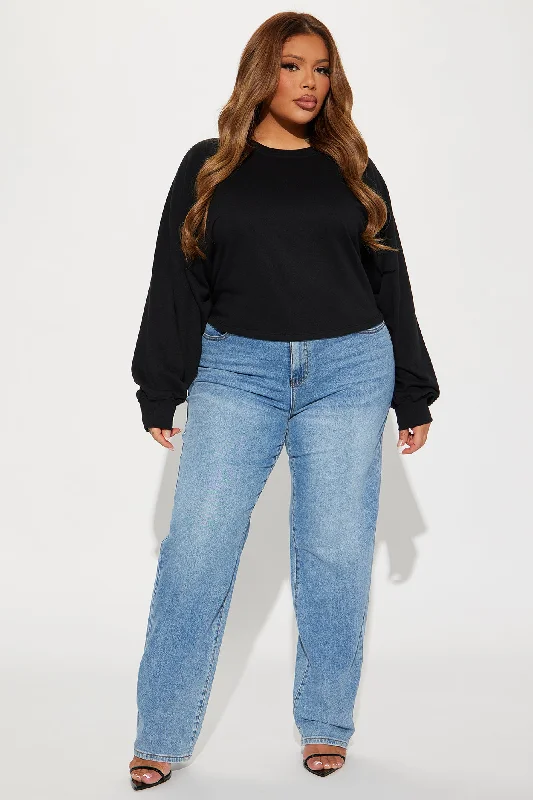 Back Off Lounge Sweatshirt - Black