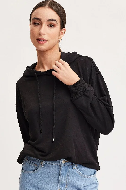 Black Hoodie Long Sleeve