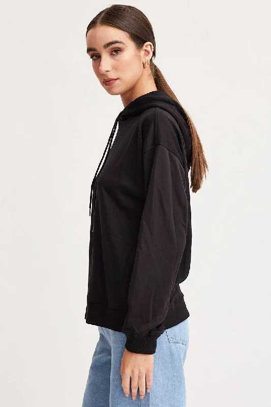 Black Hoodie Long Sleeve