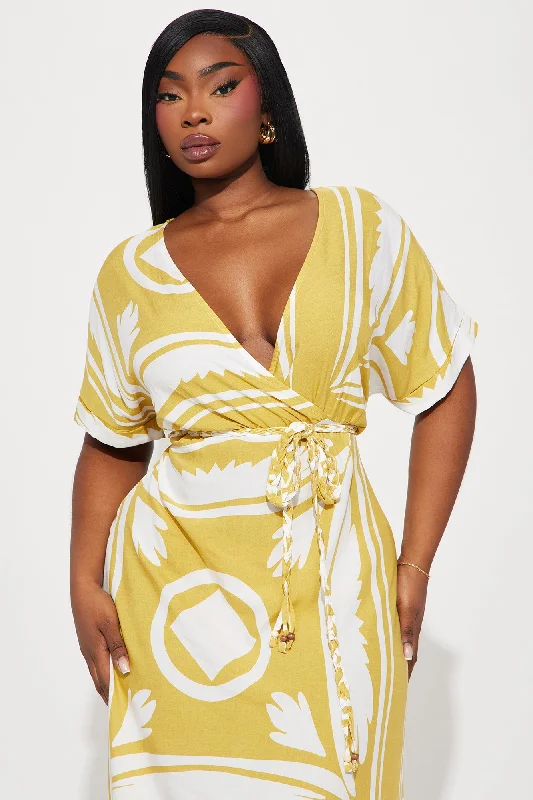 Cassie Midi Dress - Mustard