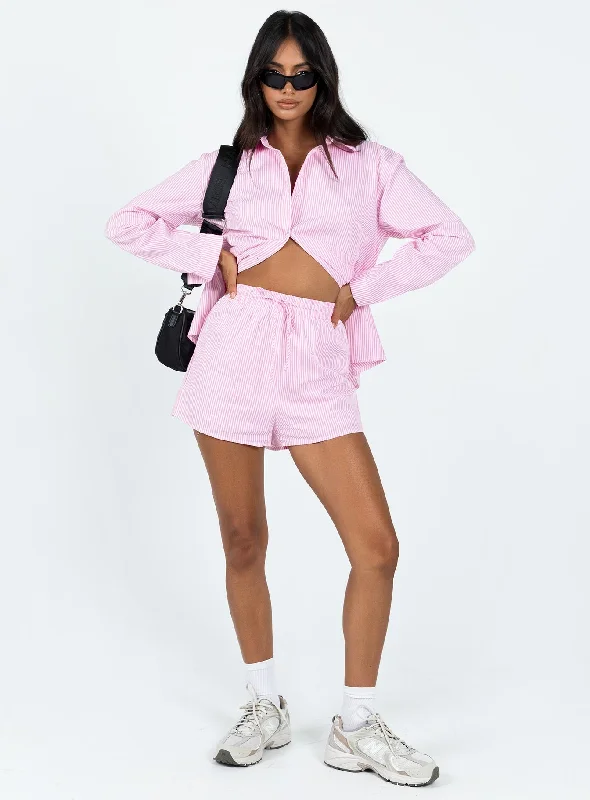 The Chloe Set Pink Stripe Lower Impact