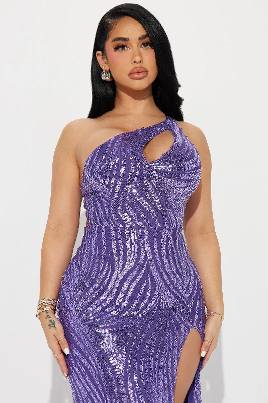 Ciara Sequin Gown - Purple