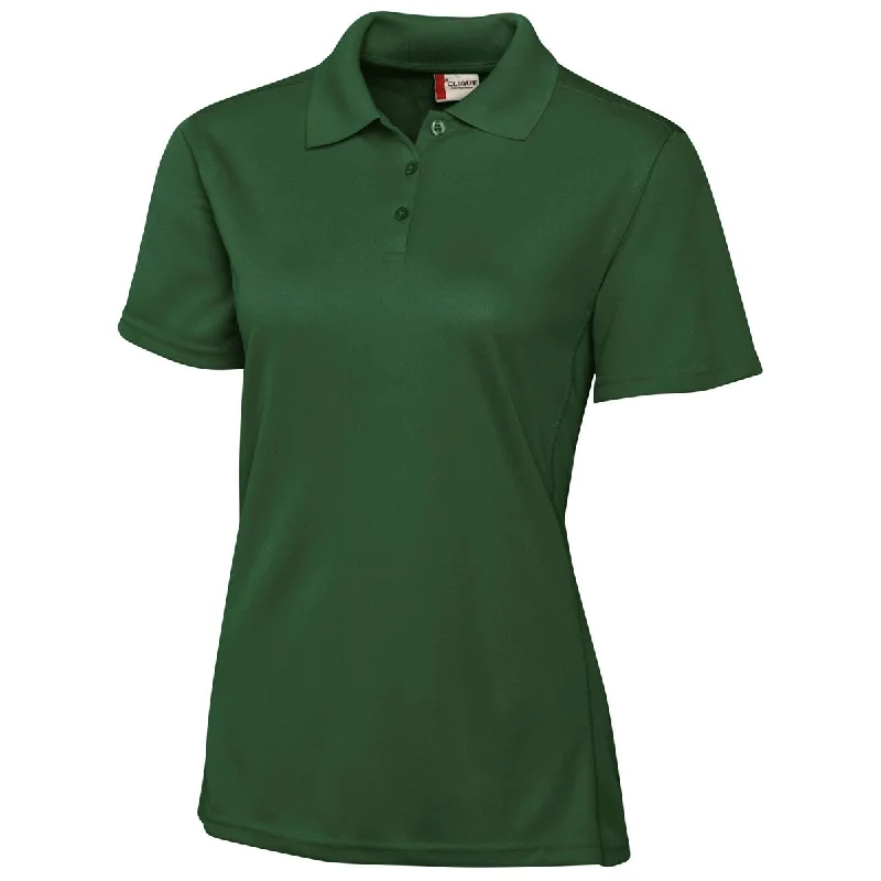 Clique Women's Bottle Green S/S Ice Pique Polo