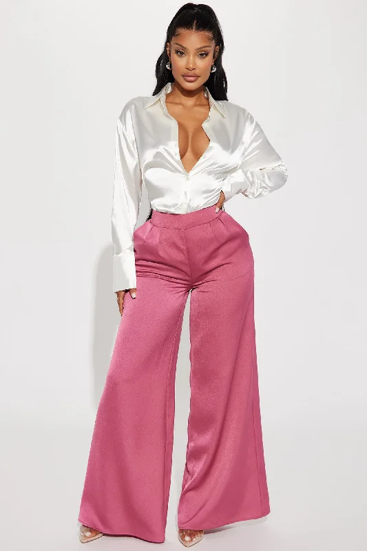 Closet Staple Satin Shirt - Ivory