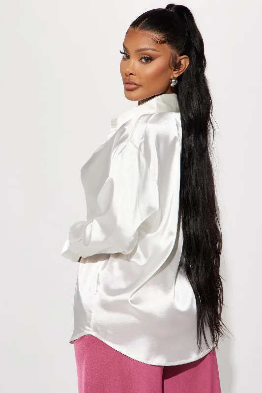 Closet Staple Satin Shirt - Ivory