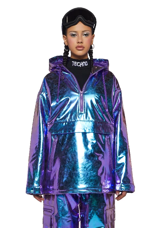 Cosmic Snowboarder Metallic Pullover