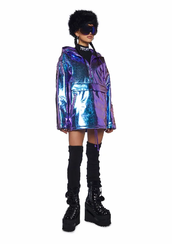 Cosmic Snowboarder Metallic Pullover