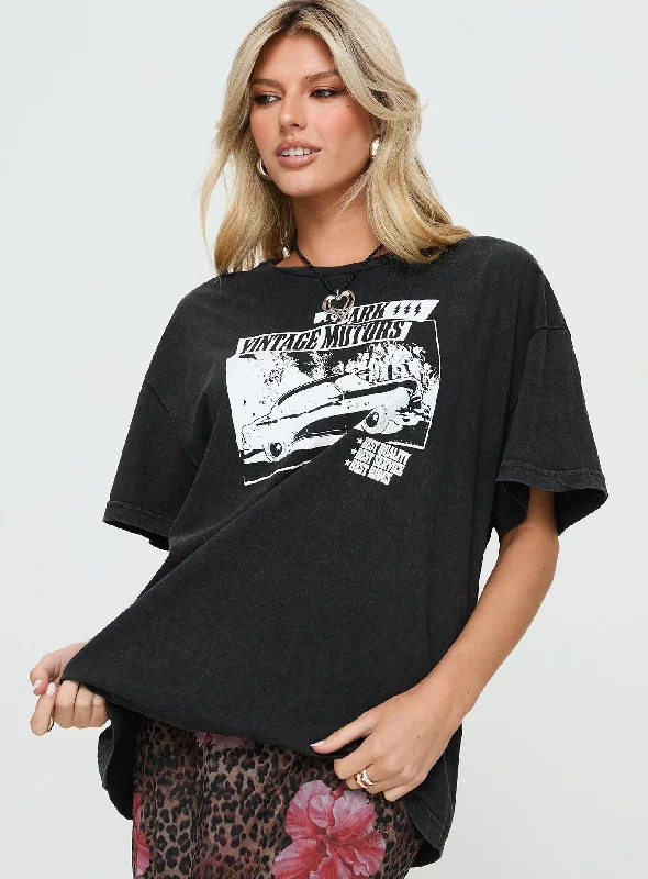 Electric Vintage Oversized Tee Black