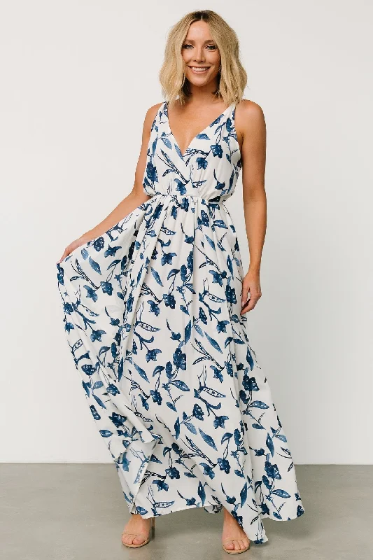 Eris Tank Maxi Dress | Blue Floral Print