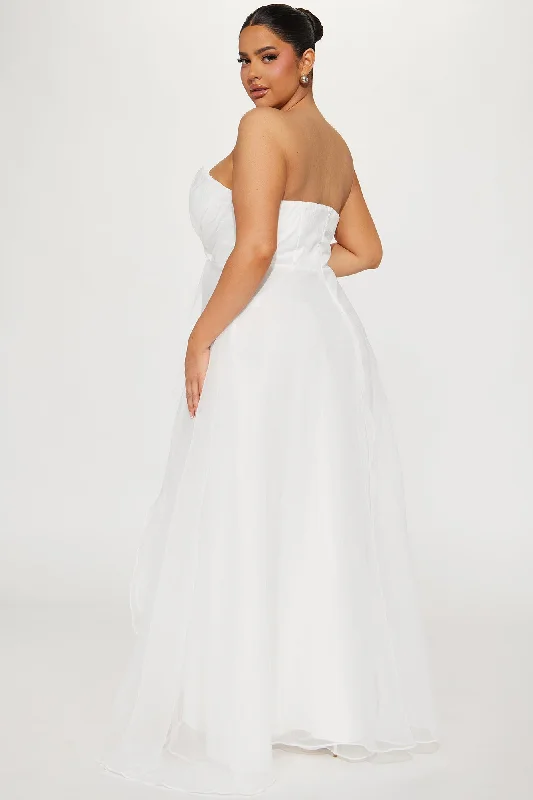 Evelyn Taffeta Gown - White