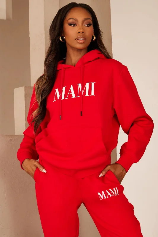 Family Goals Women's Mami Hoodie - Red