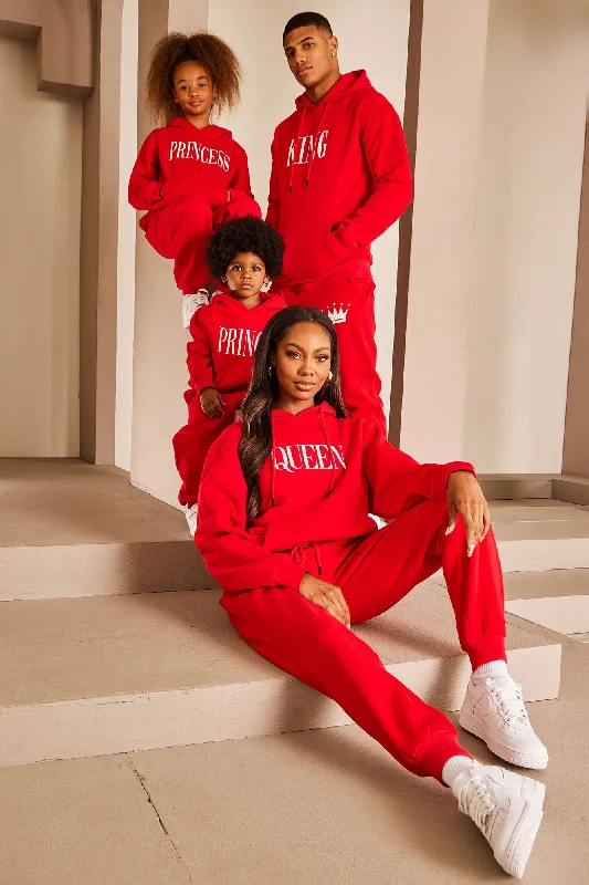 Family Goals Women's Queen Hoodie - Red