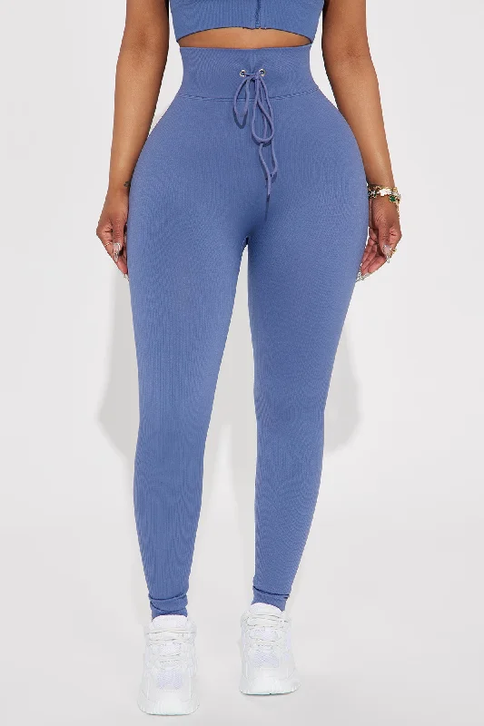 Feel The Burn Active Legging - Slate Blue