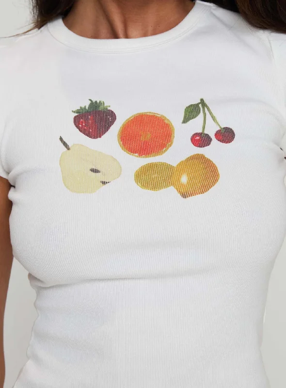 Fruit Salad Tee White Multi