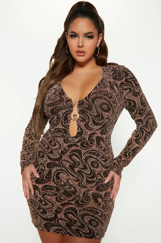 Gia Mini Dress - Bronze