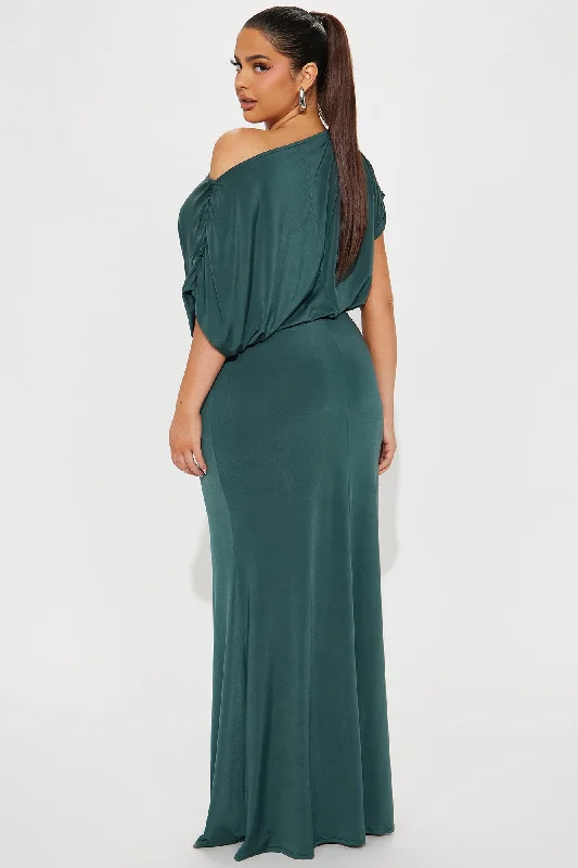 Gracing Presence Maxi Dress - Hunter