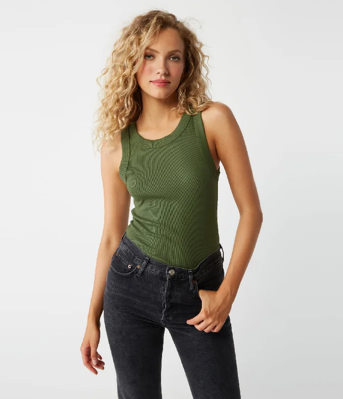 Halley Ribbed Tank with Ruching