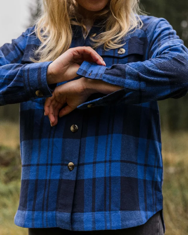 Harmony Organic Cotton Check Long Sleeve Shirt - True Blue