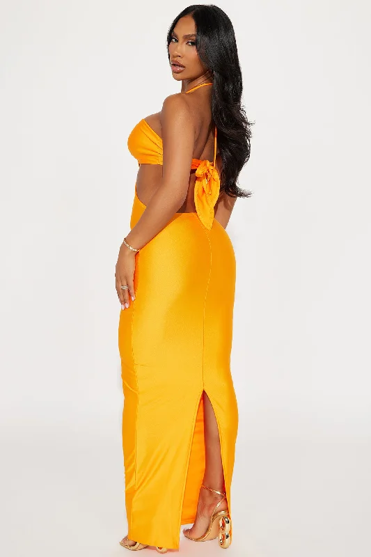 Jacky Cut Out Maxi Dress - Neon Orange