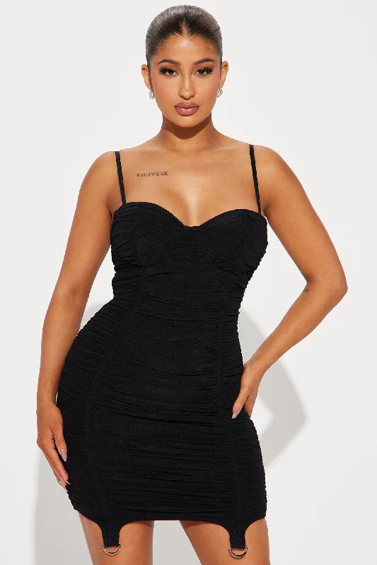 Jasmine Bandage Mini Dress - Black