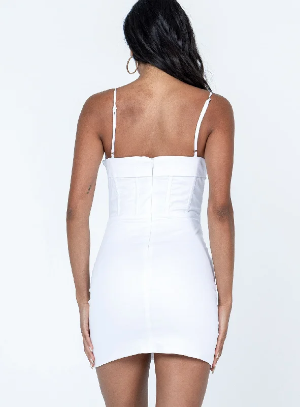 Kaila Corset Mini Dress White