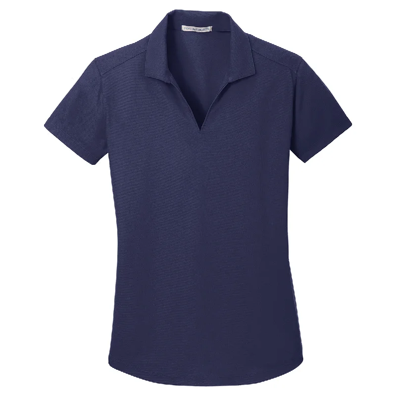 Port Authority Women's True Navy Dry Zone Grid Polo