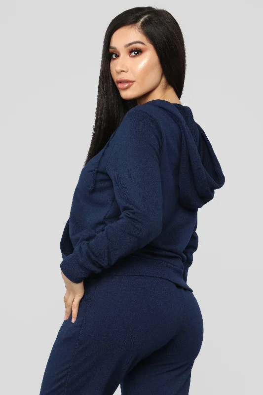 Latest And Greatest French Terry Zip Hoodie - Navy