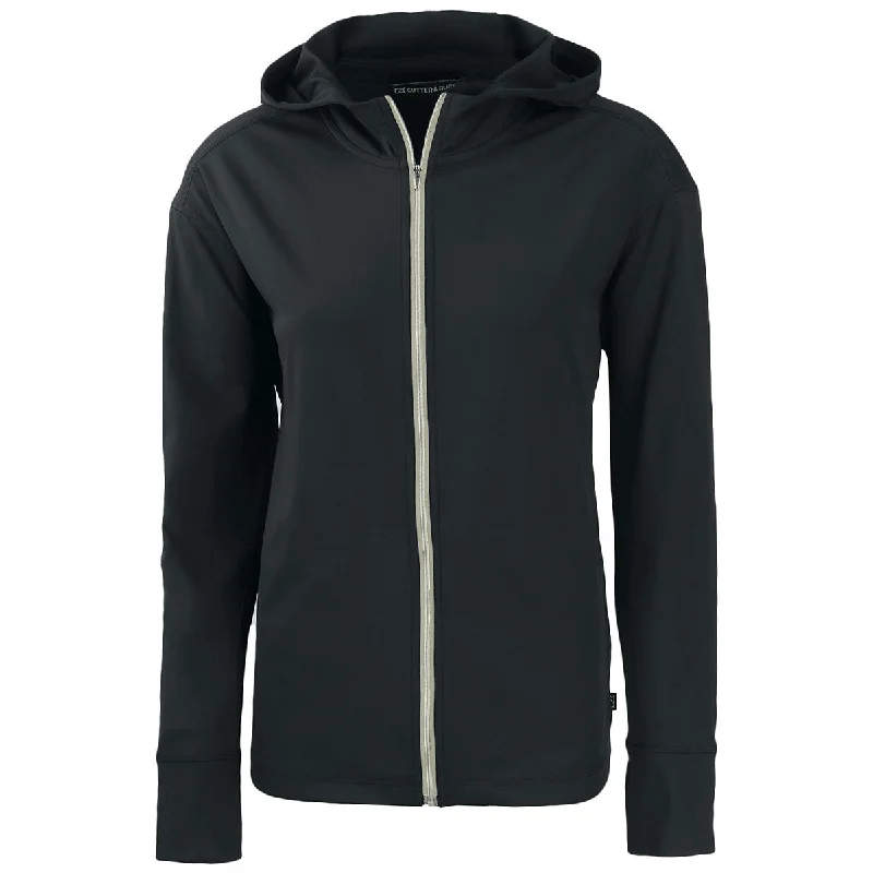 Cutter & Buck Women's Black Daybreak Eco Recycled Full Zip Hoodie