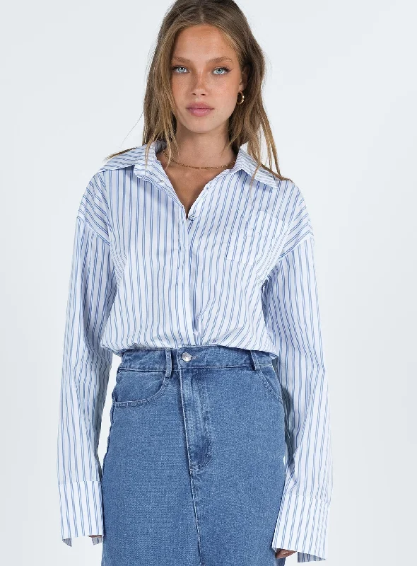 Letters To You Shirt Blue Stripe