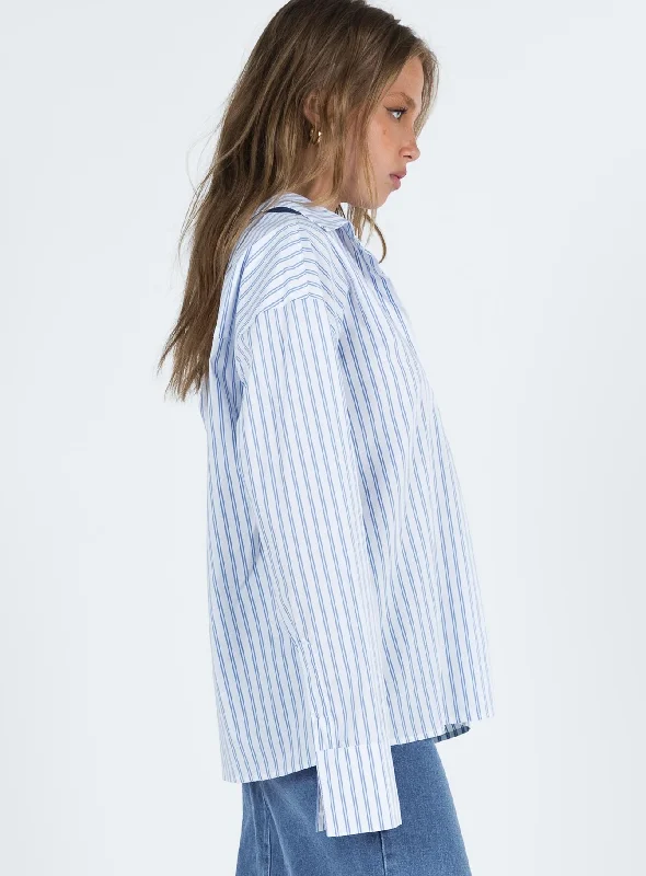 Letters To You Shirt Blue Stripe