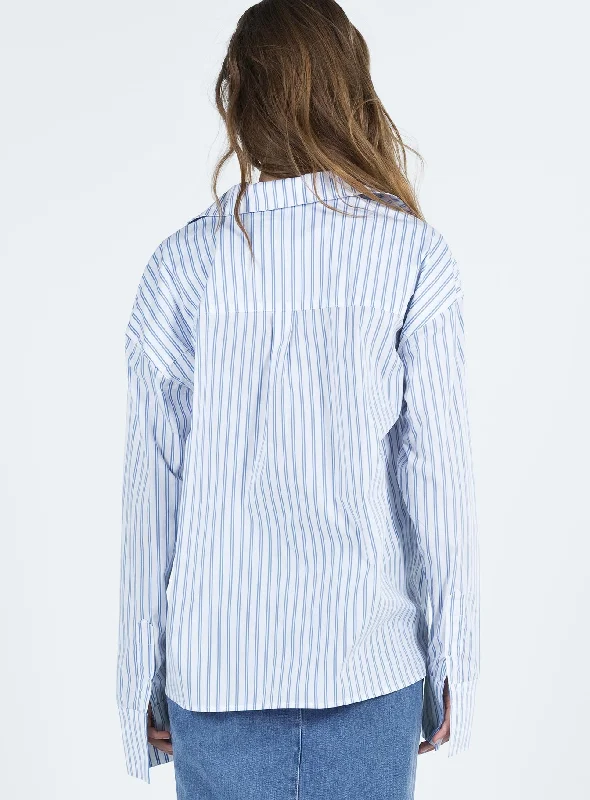 Letters To You Shirt Blue Stripe