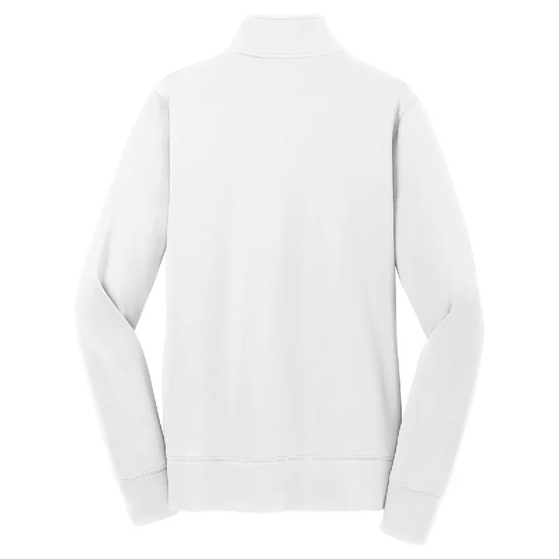 Sport-Tek Women's White Sport-Wick Fleece Full-Zip Jacket