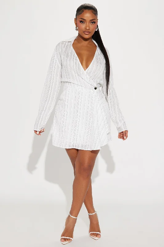 Madelyn Rayon Mini Dress - White