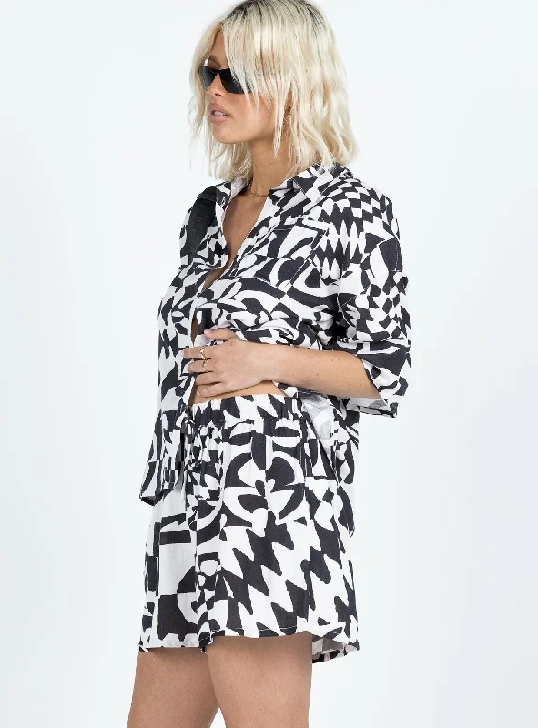 Merve Checkerboard Set Black / White