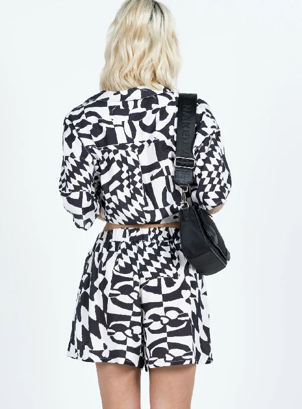 Merve Checkerboard Set Black / White