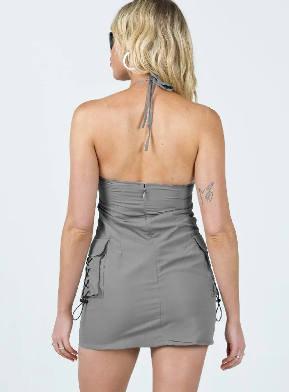 Motel Schmidt Mini Dress Grey