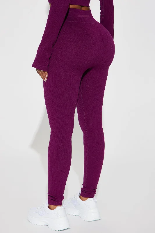 Namaste Seamless Active Leggings - Plum