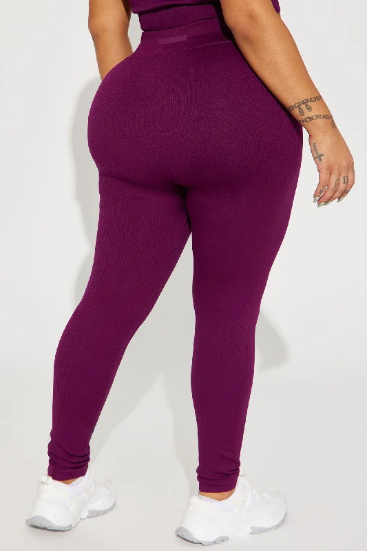 Namaste Seamless Active Leggings - Plum